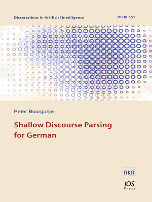 cover image of Shallow Discourse Parsing for German